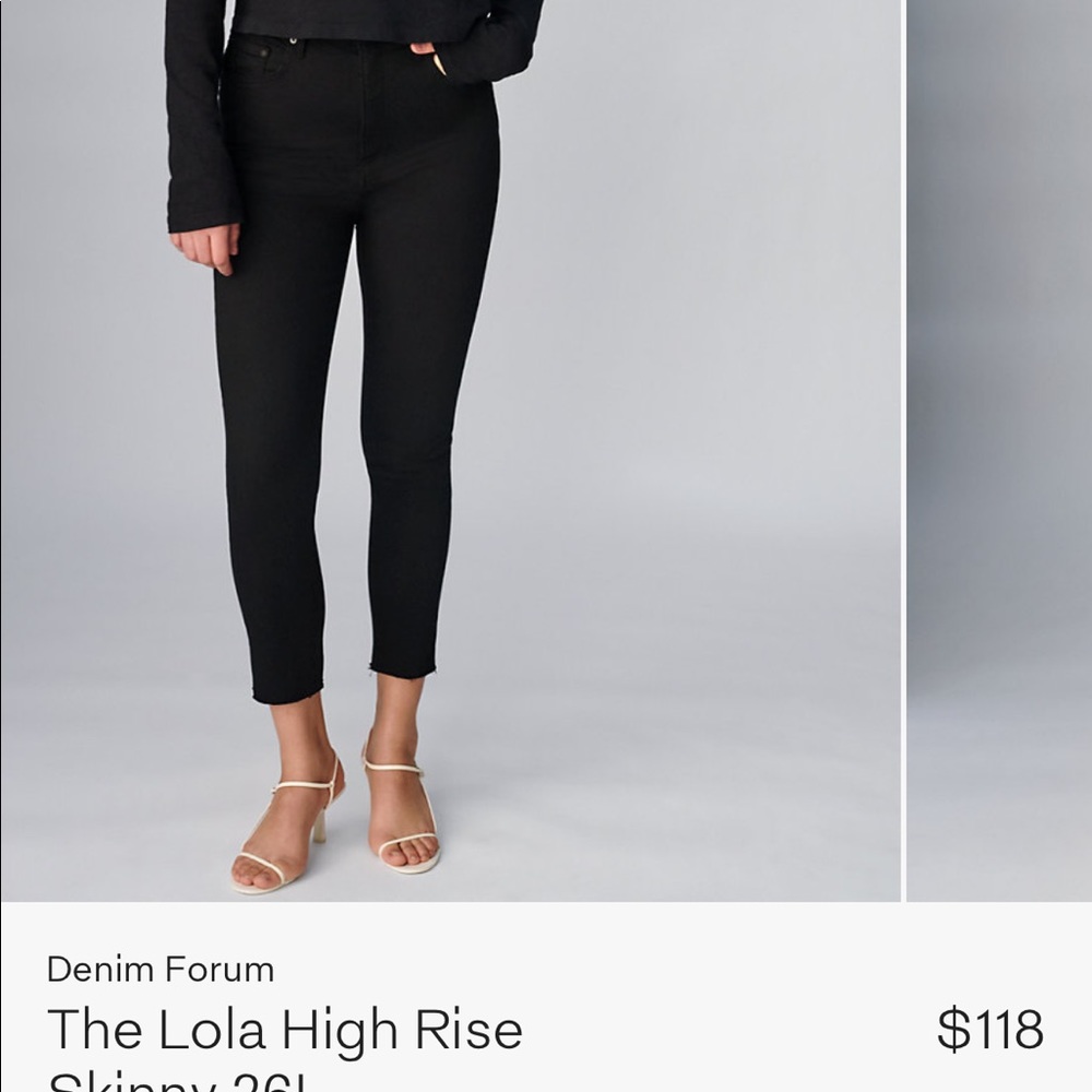 Denim Forum Lola High rise Skinny crop